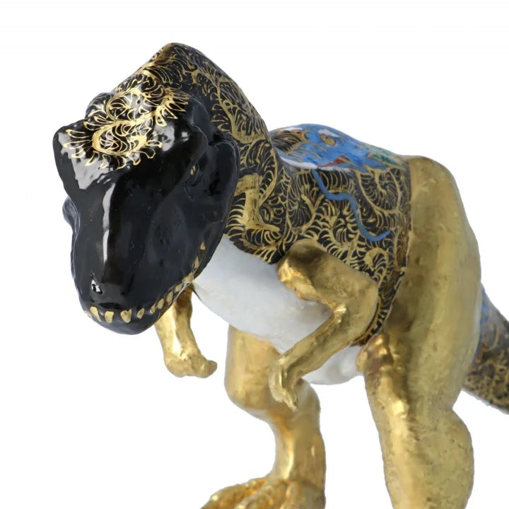 KUTANI WARE FIGURINE TYRANNOSAURUS DRAGON BY TOSHIFUMI TAKA