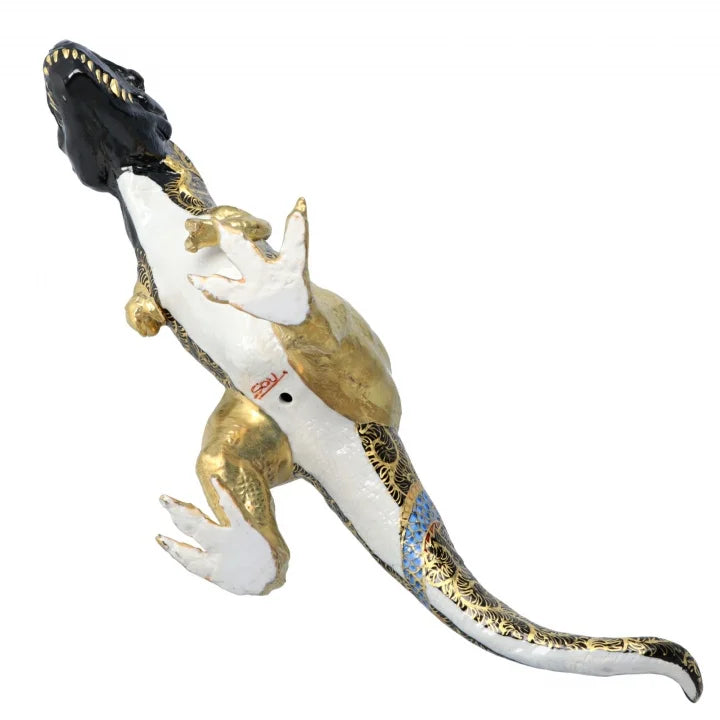 KUTANI WARE FIGURINE TYRANNOSAURUS DRAGON BY TOSHIFUMI TAKA