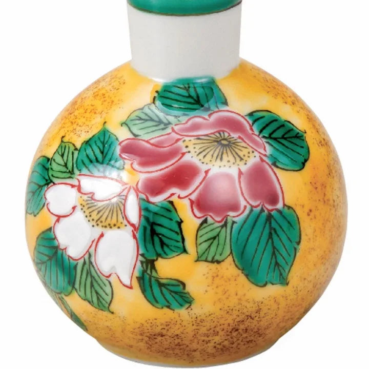KUTANI WARE SOY SAUCE DISPENSER (SMALL)YOSHIDAYA SASANQUA DESIGN, BIZAN KILN, JAPANESE CERAMIC SAUCE CONTAINER