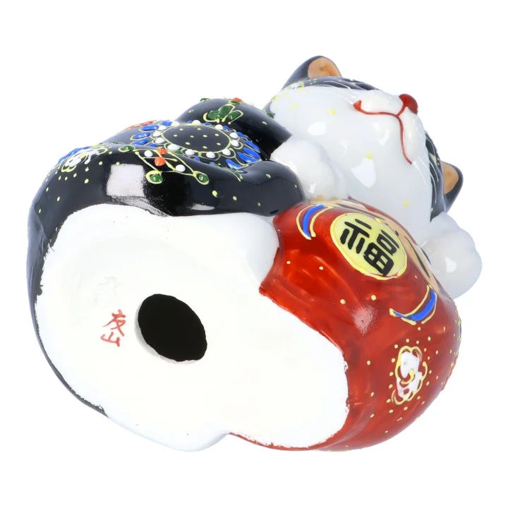 JAPAN KUTANI LUCKY CAT(DARUMA MANEKI-NEKO) KUROMORI