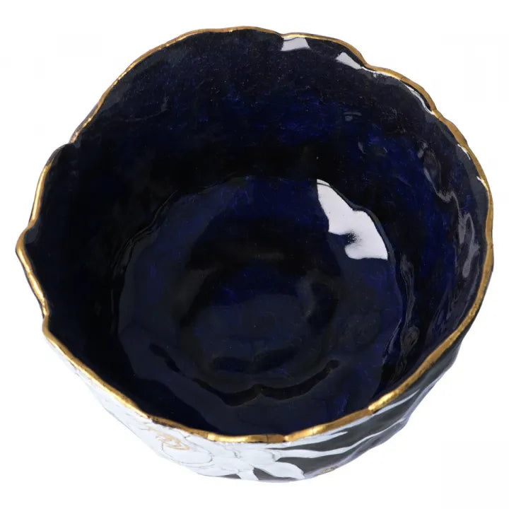 MATCHA BOWL CHAWAN KUTANI TSUKIHANA BISHIMA/SAORI YAMAURA