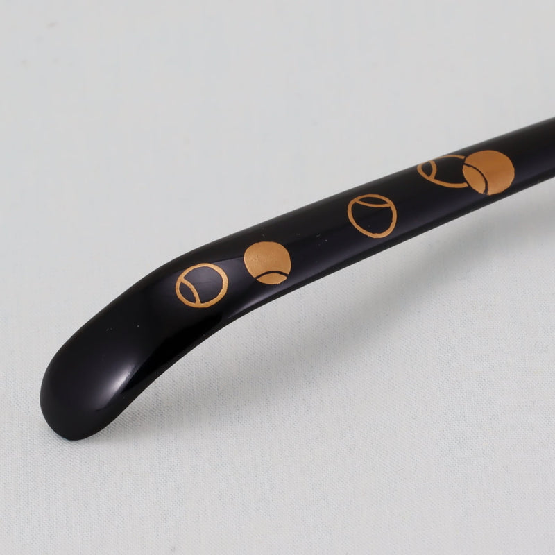 WAJIMA LACQUERWARE CHASHAKU TSUBOTSUBO MAKIE DESIGN, TRADITIONAL JAPANESE TEA CEREMONY SPOON