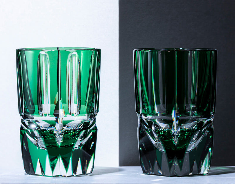 Sake Barware, Edo Kiriko “Bamboo Stem Series”