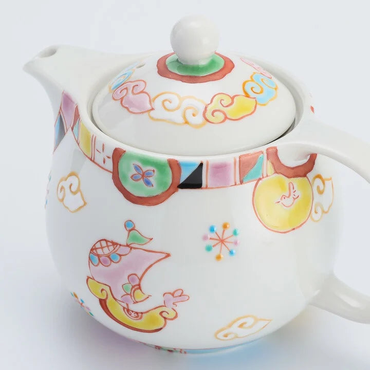 KUTANI WARE ROUND POT FUNADE / GINSYUU KLIN