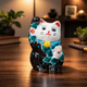 KUTANI WARE  LUCKY CAT(MANEKI NEKO) IROE MUSOU TSUBAKI(BLACK)/ KOKUZOU KLIN