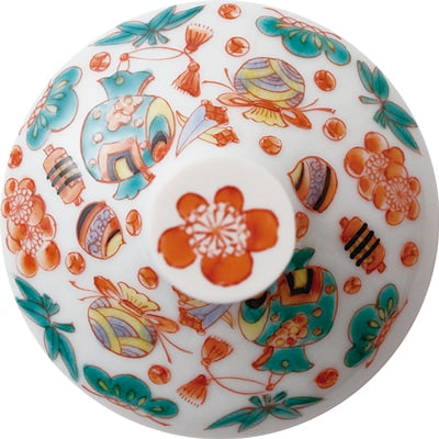 JAPANESE WINE GLASS KUTANI TAKARA-ZUKUSHI