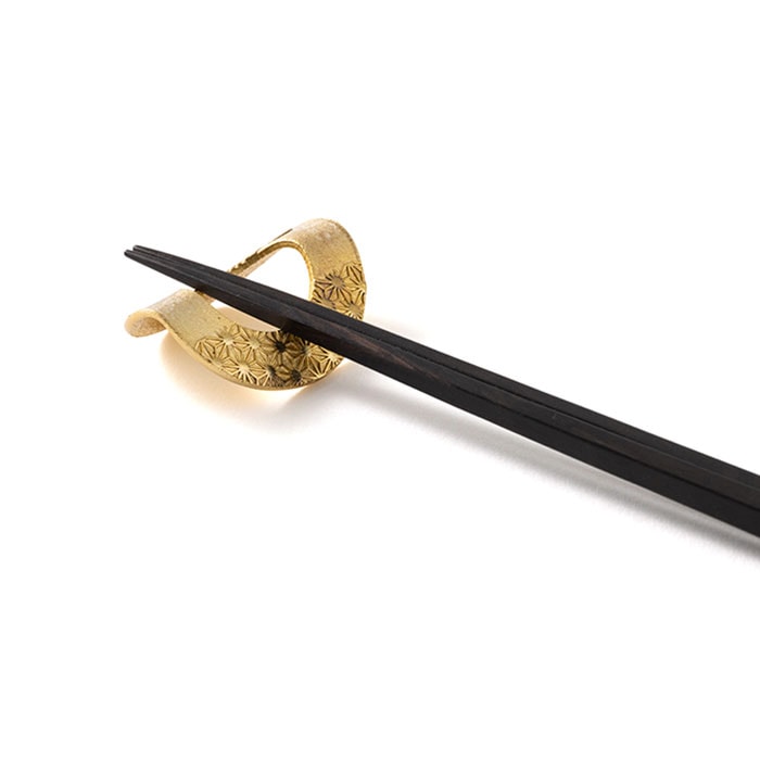 NOUSAKU CHOPSTICK RESTS RIN (BELL) – GOLD – SET OF 5