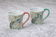 KUTANI WARE PAIR MUG CUPS – JAPANESE PORCELAIN MUGS WITH SAKURA (CHERRY BLOSSOM) DESIGN, HAND-PAINTED TRADITIONAL KUTANI