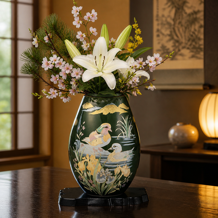 Kutani Ware Flower Vase