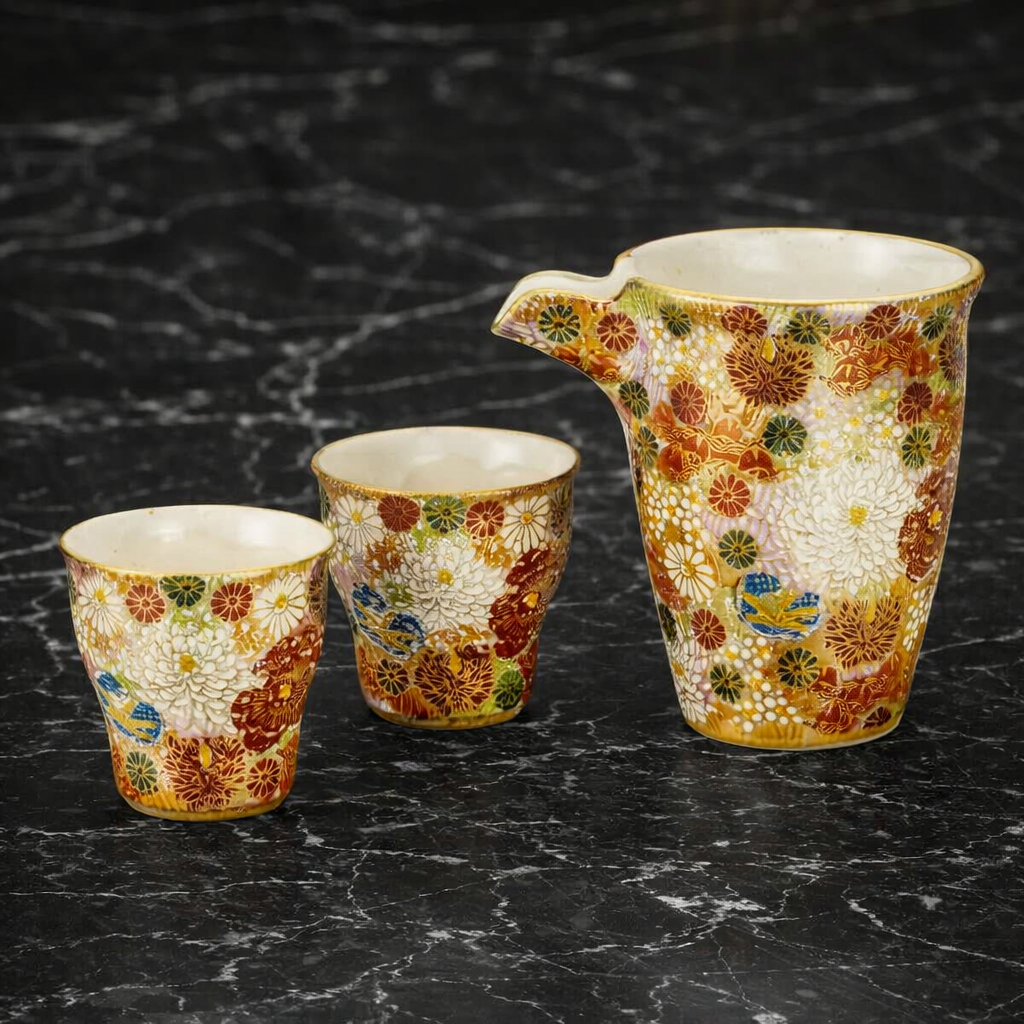 KUTANI JAPANESE SAKE SET HANAZUME
