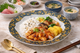 KUTANI WARE PASTA PLATE 24 CM – BLUE GRANULE TESSEN FLORAL DESIGN  JAPANESE CERAMIC PLATE MADE IN JAPAN