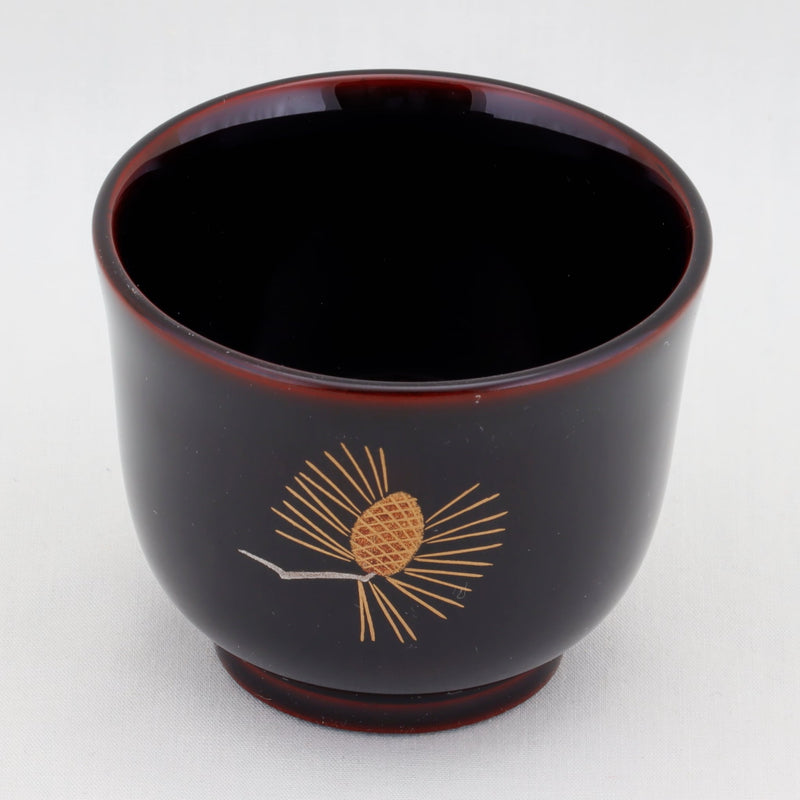 WAJIMA LACQUERWARE GUINOMI TAME-NURI PINE MAKI-E