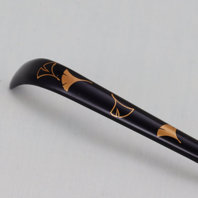 WAJIMA LACQUERWARE CHASHAKU GINNAN MAKIE DESIGN, TRADITIONAL JAPANESE TEA CEREMONY SPOON