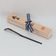 WAJIMA LACQUERWARE CHASHAKU CRANE MAKIE DESIGN, TRADITIONAL JAPANESE TEA CEREMONY SPOON