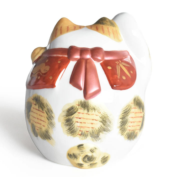 KUTANI JAPANESE LUCKY CAT(MANEKI NEKO) GOLD-COLORED CALICO