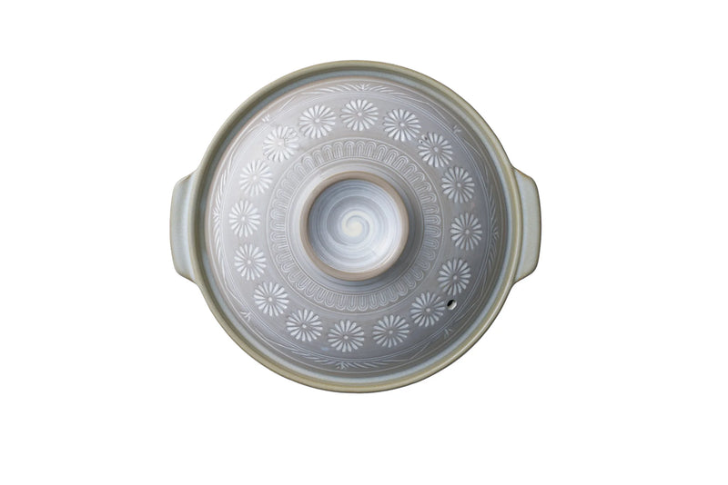 DONABE GINPO (JAPANESE CLAY POT) HANA MISHIMA – SIZE 10