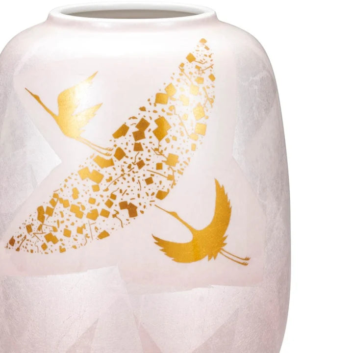 KUTANI WARE FLOWER VASE GINSAI CRANE