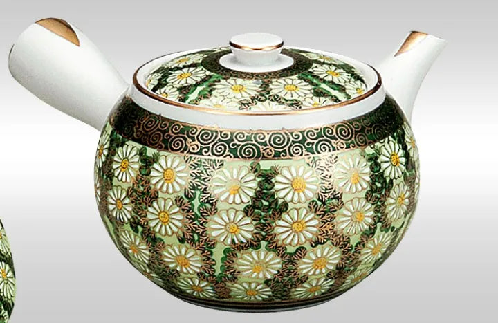 KUTANI WARE TEA POT SET WITHLID KIKUZUME