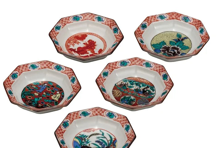 KUTANI WARE PLATE SET ERA DESIGN