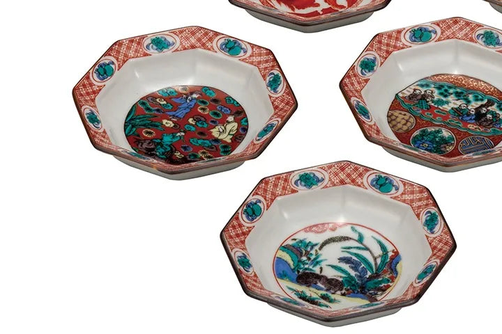KUTANI WARE PLATE SET ERA DESIGN