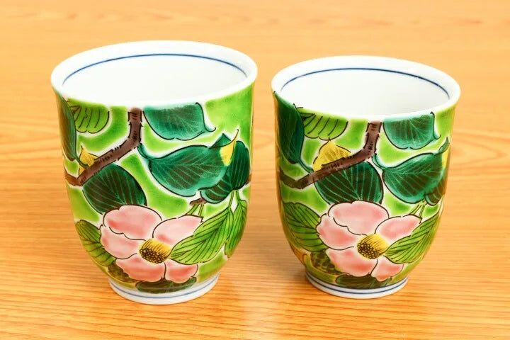 BIZAN KLIN KUTANI YUNOMI SET TEACUP(SHIN-SAZANNKA)