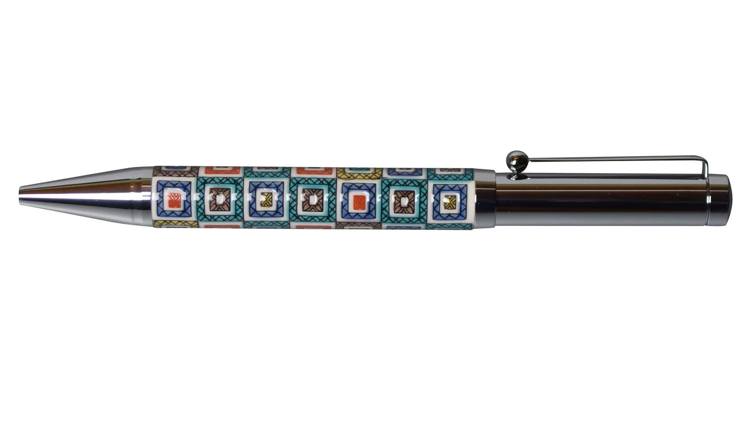 KUTANI WARE BALLPOINT PEN COBBLESTONE (ISHIDATAMI DESIGN) BP-01 SEIKOU KLIN, JAPANESE CERAMIC PEN