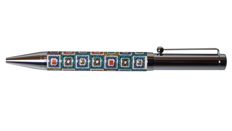 KUTANI WARE BALLPOINT PEN COBBLESTONE (ISHIDATAMI DESIGN) BP-01 SEIKOU KLIN, JAPANESE CERAMIC PEN