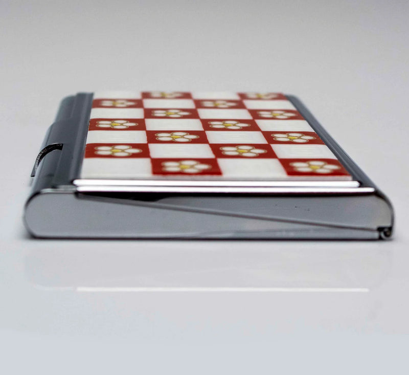 KUTANI JAPANESE CARD CASE PLUM ICHIMATSU /SEIKOU KLIN