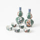JAPANESE KUTANI SAKE SET KO-KUTANI PINE, BAMBOO & PLUM