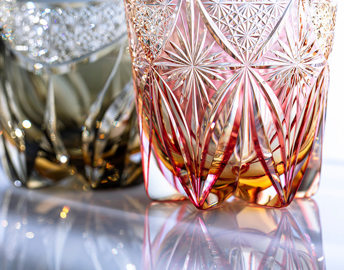 WHISKEY GLASS, EDO KIRIKO KASANEIROME “KIRARA”