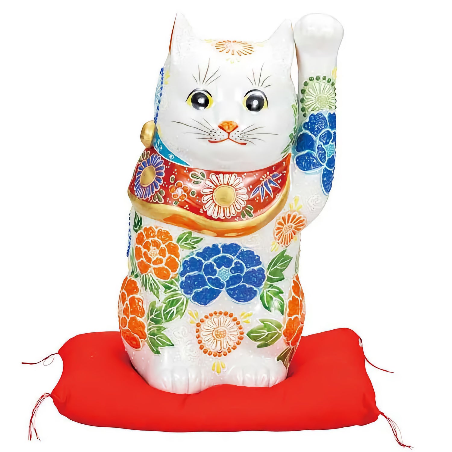 JAPAN KUTANI  LUCKY CAT( MANEKI-NEKO) WHITE-MORI