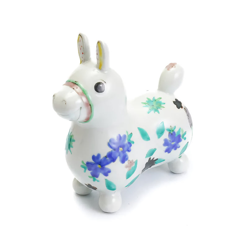 KUTANI WARE RODY WHITE BACKGROUND FLORAL PATTERN