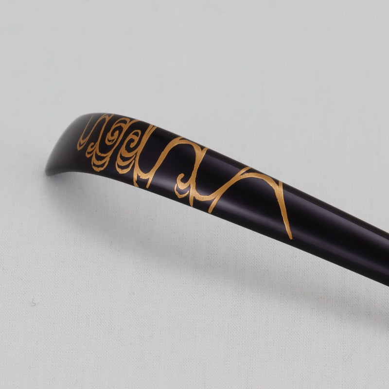 WAJIMA LACQUERWARE CHASHAKU RYŪSUI MAKIE DESIGN, TRADITIONAL JAPANESE TEA CEREMONY SPOON