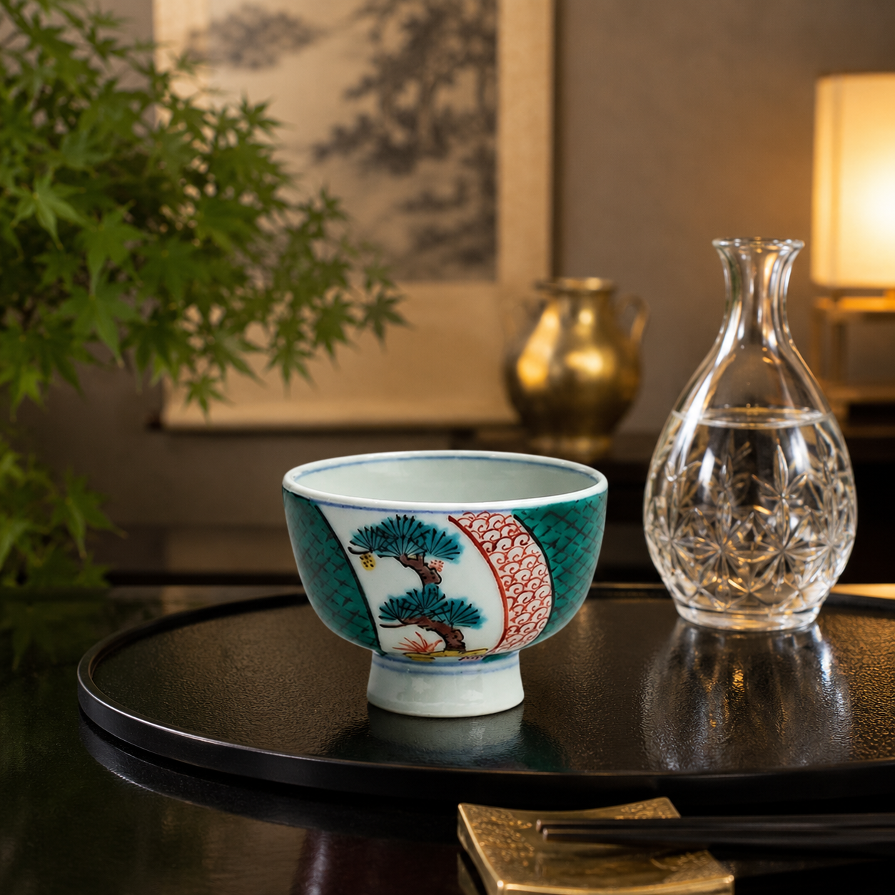 KUTANI WARE GUINOMI SYOCHIKUBAI/TAMEKICHI MITSUI