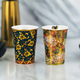 JAPANESE KUTANI PAIR OF FREE CUPS TWO STYLES OF KUTANI