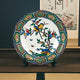 KUTANI WARE DECORATIVE PLATE - KO-KUTANI STYLE, JAPANESE TRADITIONAL CERAMIC ART