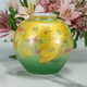 KUTANI WARE FLOWER VASE  GOLD LEAF CAMELLIA AND BIRD/ KOYO