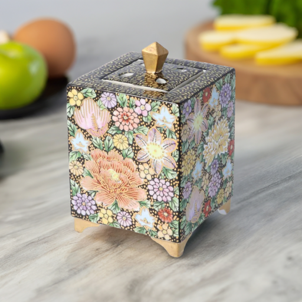 KUTANI WAREN JAPANESE INCENSE BURNER  KIN HANAZUME