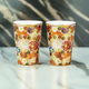 JAPANESE KUTANI PAIR OF FREE CUPS KIN-HANAZUME