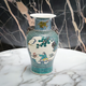 JAPANESE FLOWER VASE KUTANI FIVE-COLOR HANDLED VASE