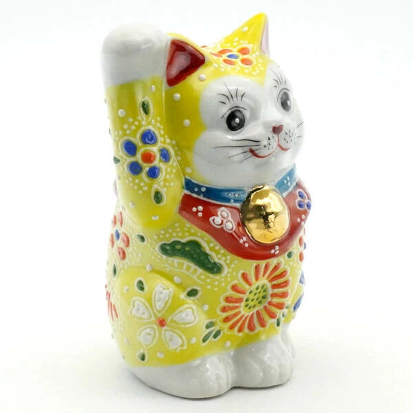 KUTANI JAPANESE LUCKY CAT(MANEKI NEKO) YELLOW-MORI