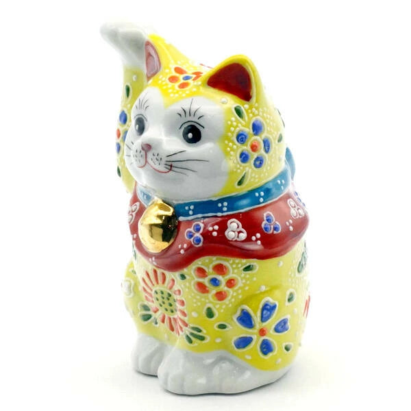 KUTANI JAPANESE LUCKY CAT(MANEKI NEKO) YELLOW-MORI
