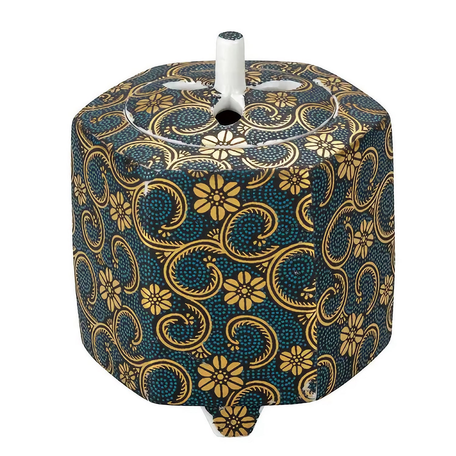 KUTANI WARE JAPANESE INCENSE BURNER AOCHIBU
