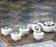 KUTANI JAPANESE TEA SET LIDDED TEA SET WHITE SHIPPŌ