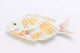 JAPANESE ARITA WARE"TAI-SHAPED LARGE SERVING PLATE" NISHIKI GOLD TATAKI FINISH / KOURAKU KILN