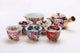 KINRYU KLIN ARITA GOLD-GILDED CHERRY BLOSSOMS TEA SET WITH WOODEN BOX