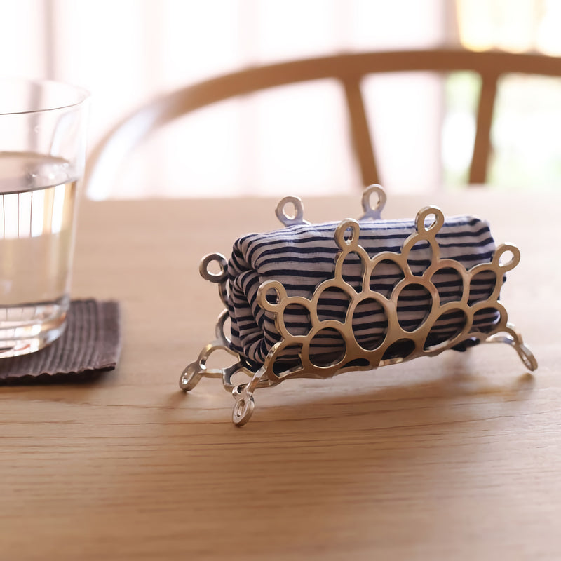 NOUSAKU KAGO LOTUS – JAPANESE TIN BASKET, FLEXIBLE FLOWER-INSPIRED DESIGN