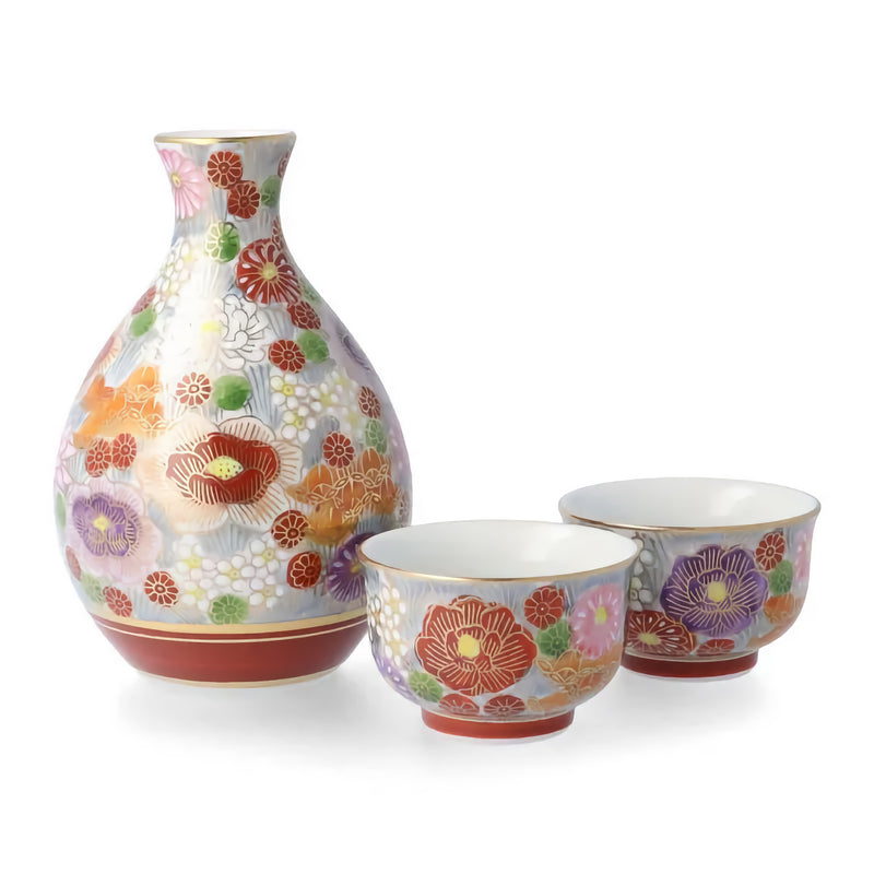 JAPANESE SAKE SET KUTANI AVAILABLE IN 5 COLORS GOLD HANAZUME/TAISHI KLIN
