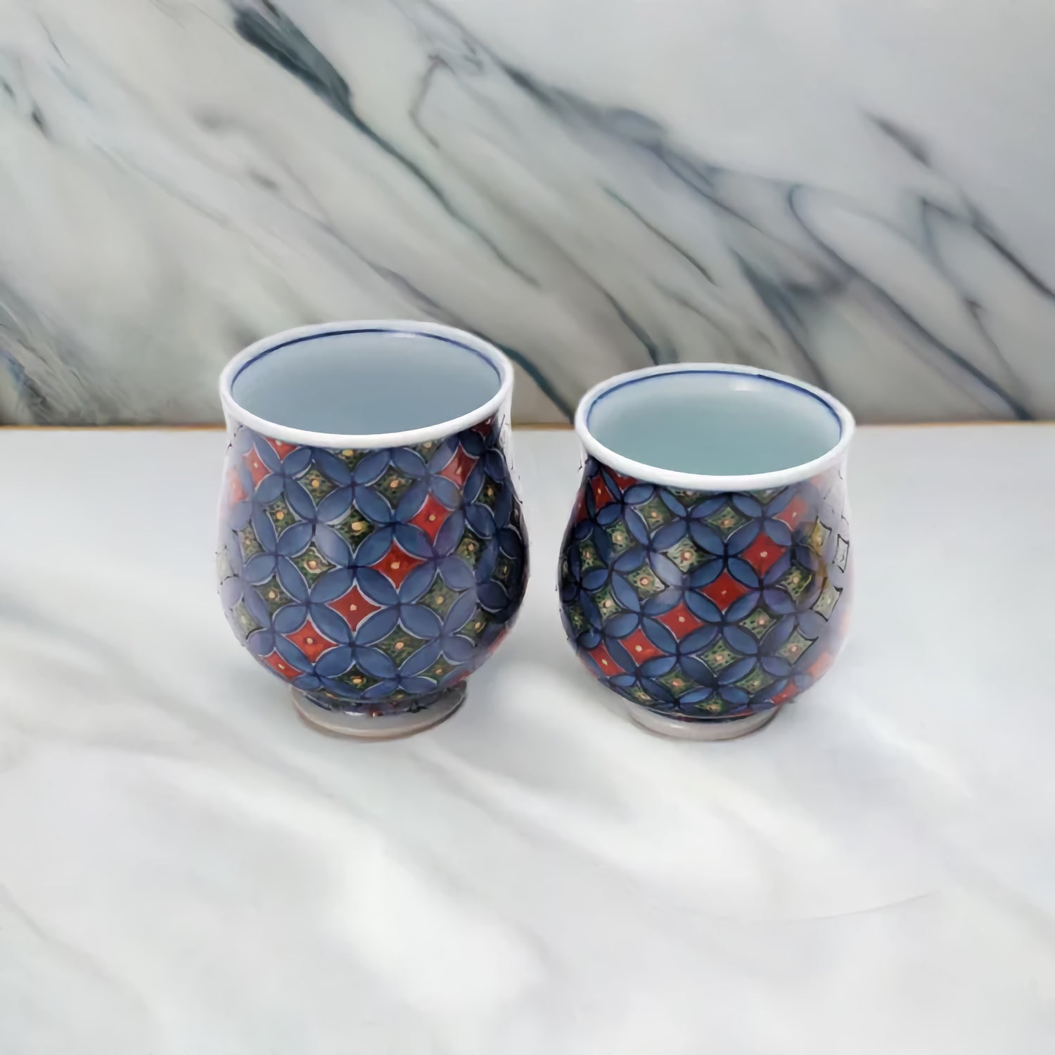 ARITA WARE (OLD IMARI SHIPPO ) SET OF TEA CUPS/  RYOSHU KILN