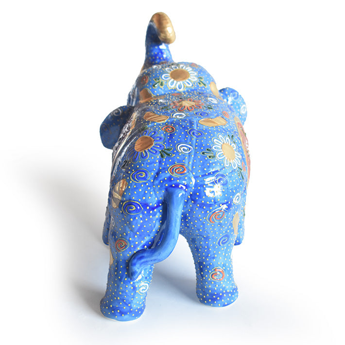 JAPANESE KUTANI WARE ELEPHANT AOMORI|TRADITIONAL JAPANESE CRAFT FIGURINE
